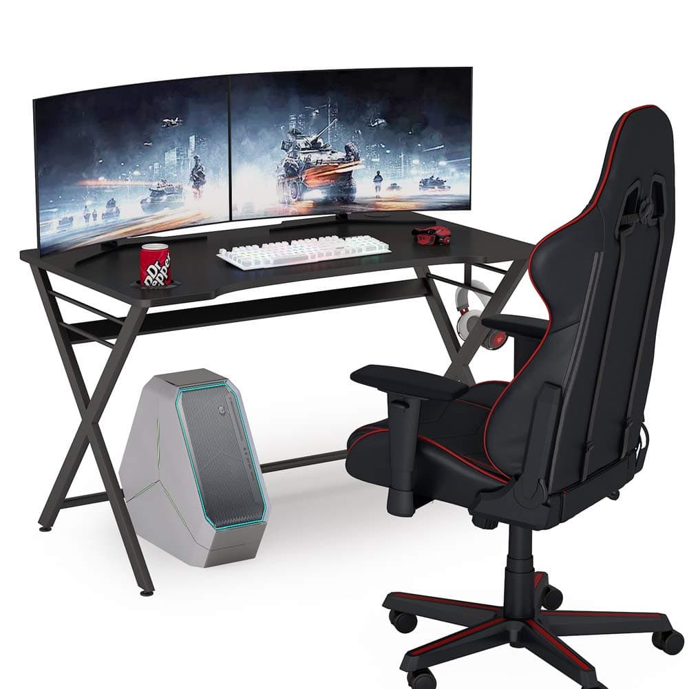 Tribesigns Wooden Desk Tables, Basic Book Furniture with Storage Space, Computer Tables for Study