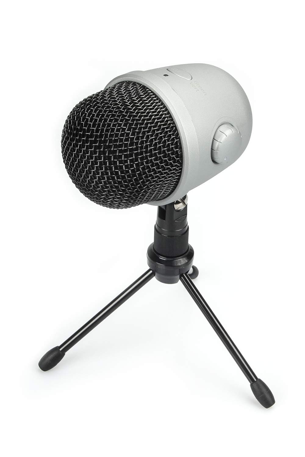 Amazon Basics Desktop Mini Condenser Mic Microphone - Silver