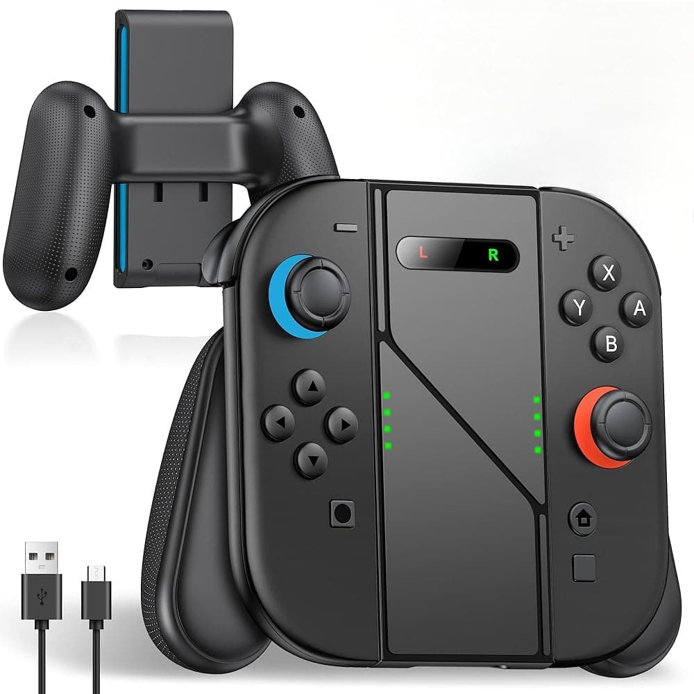 HASACOOL Switch 2 Joy Con Charging Dock,Joy Cons Charger Grip for Nintendo Switch 2, Fast Charging Station Stand for Joy cons Controller Accessories (For SW2 with Grip)