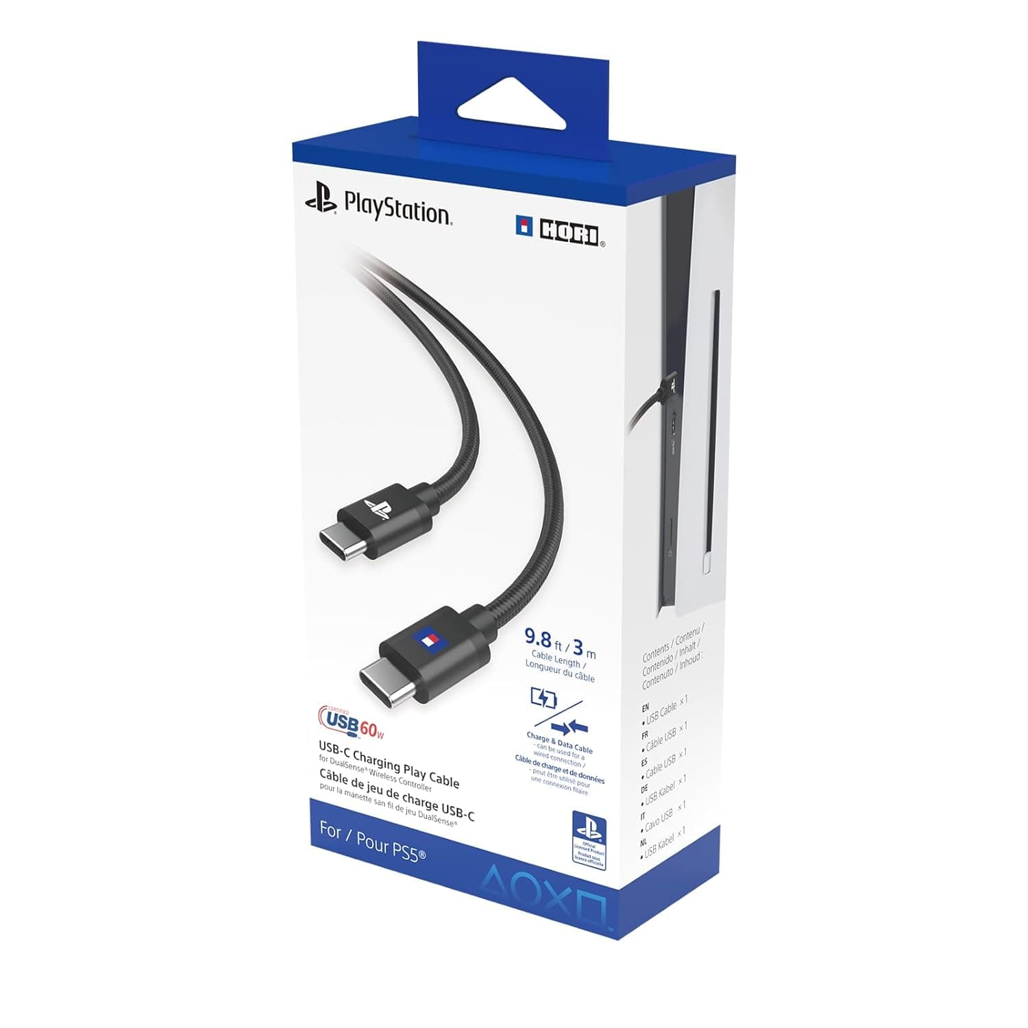 HORI USB-C Charging Play Cable for DualSense™ Wireless Controller