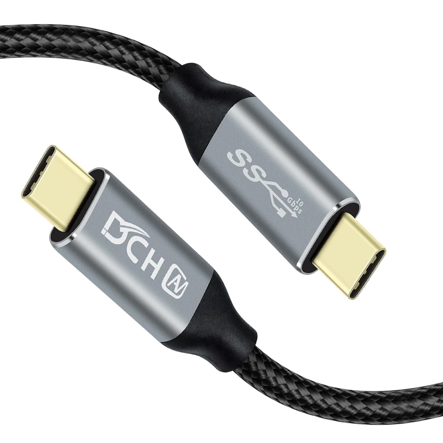 DCHAV 100W USB C to USB C Cable Fast Charging 3.1 Gen 2 PD 20V 5A-0.5M | Nylon Braided for 4K Video Output 10Gbps Data Transfer Charge Phone Tablet Laptop Computer Monitor