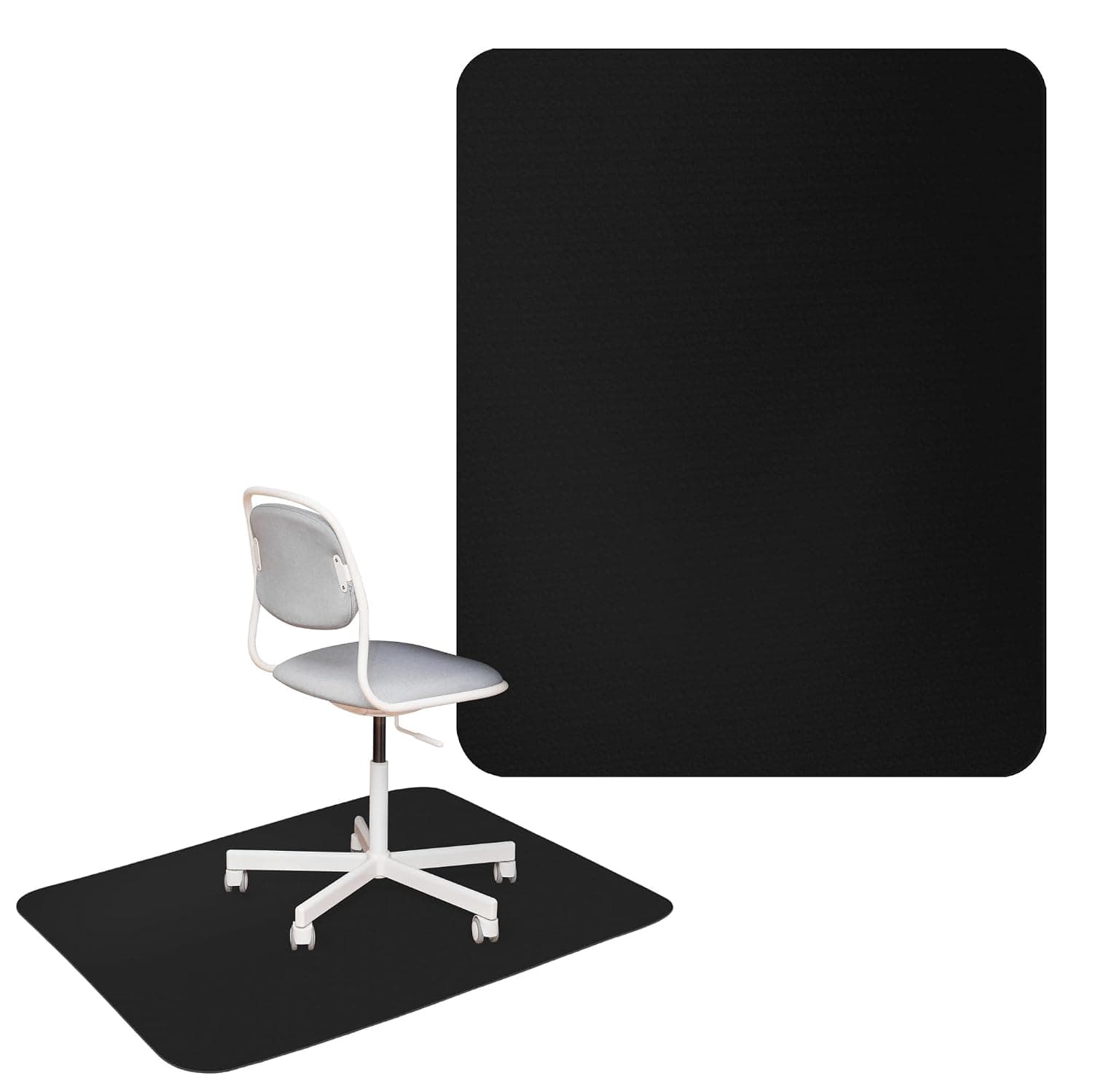 Ilyapa Black Chair Mat for Hard Floors 36 x 48, Hard Floor Chair Mats, Office Mats for Rolling Chairs, Computer Chair Mat for Hardwood Floor, Plastic Chair Mat for Hard Floors Under Desk