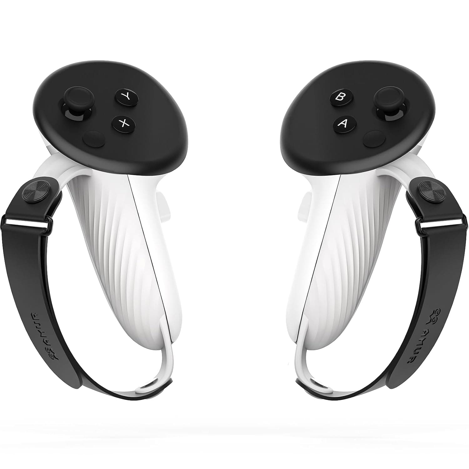 AMVR Controller Grips Compatible with Meta/Oculus Quest 3, Silicone Accessories Non-Slip Handle Cover, Adjustable Soft Hand Strap Fits Small and Medium Hands (Not Fit Official Charging Dock Battery)