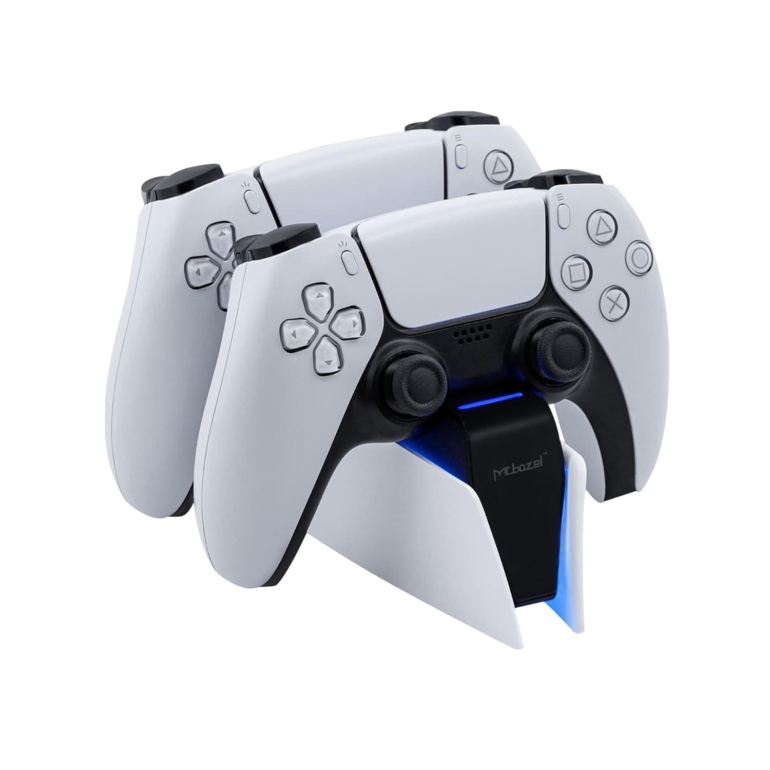 Mcbazel PS5 Controller Charging Dock, Dual USB Fast-Charge Station with LED Indicators & Tri-Protection for DualSense Controllers[White]