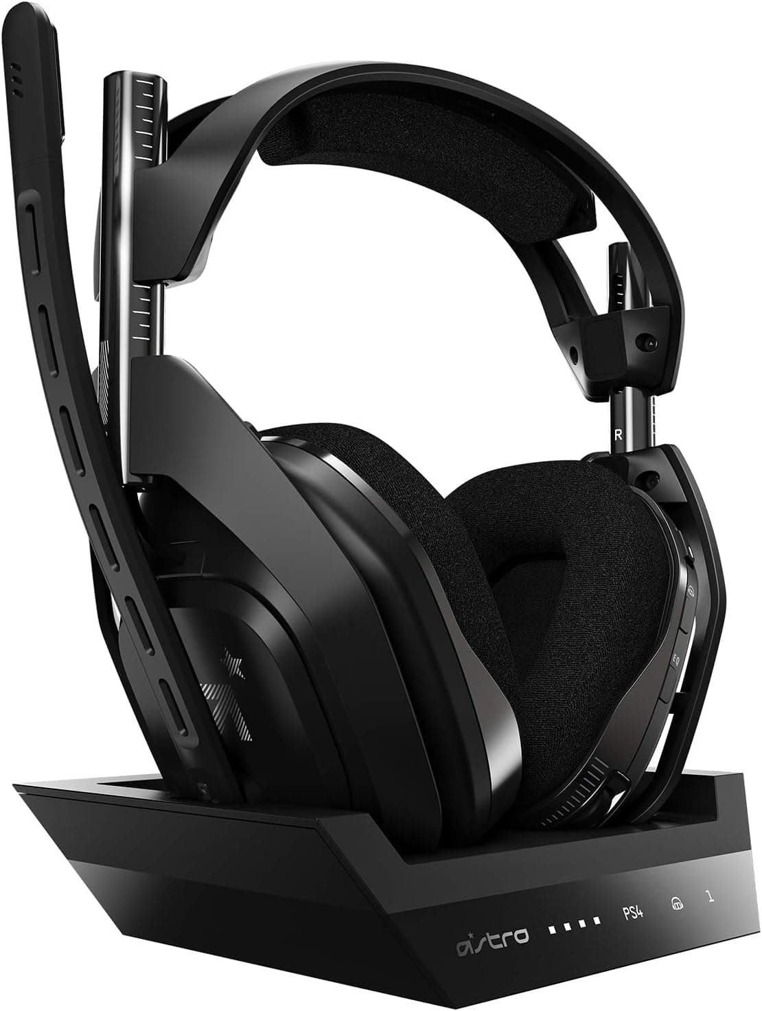 ASTRO Gaming A50 Wireless Headset + Gaming Charging Station | 4th Gen, Dolby, Game/Voice Balance, 2.4 GHz Wireless, PS5 (HDMI adapter req.), PS4, PC, Mac - Black