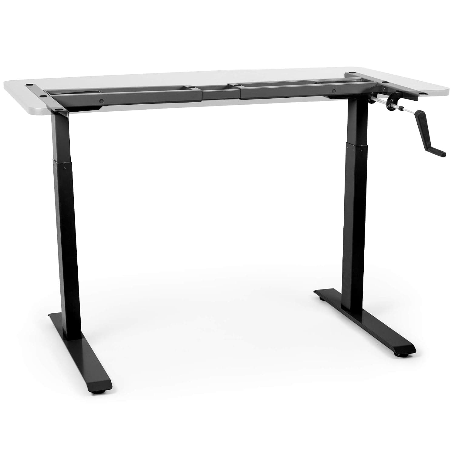 Duronic Sit Stand Up Desk Top Frame Converter TM00 BK, Manual Standing Sitting Height Adjustable Riser Desks, Ergonomic Standup Workstation for Office Home Table PC Laptops Monitor Computer - Black