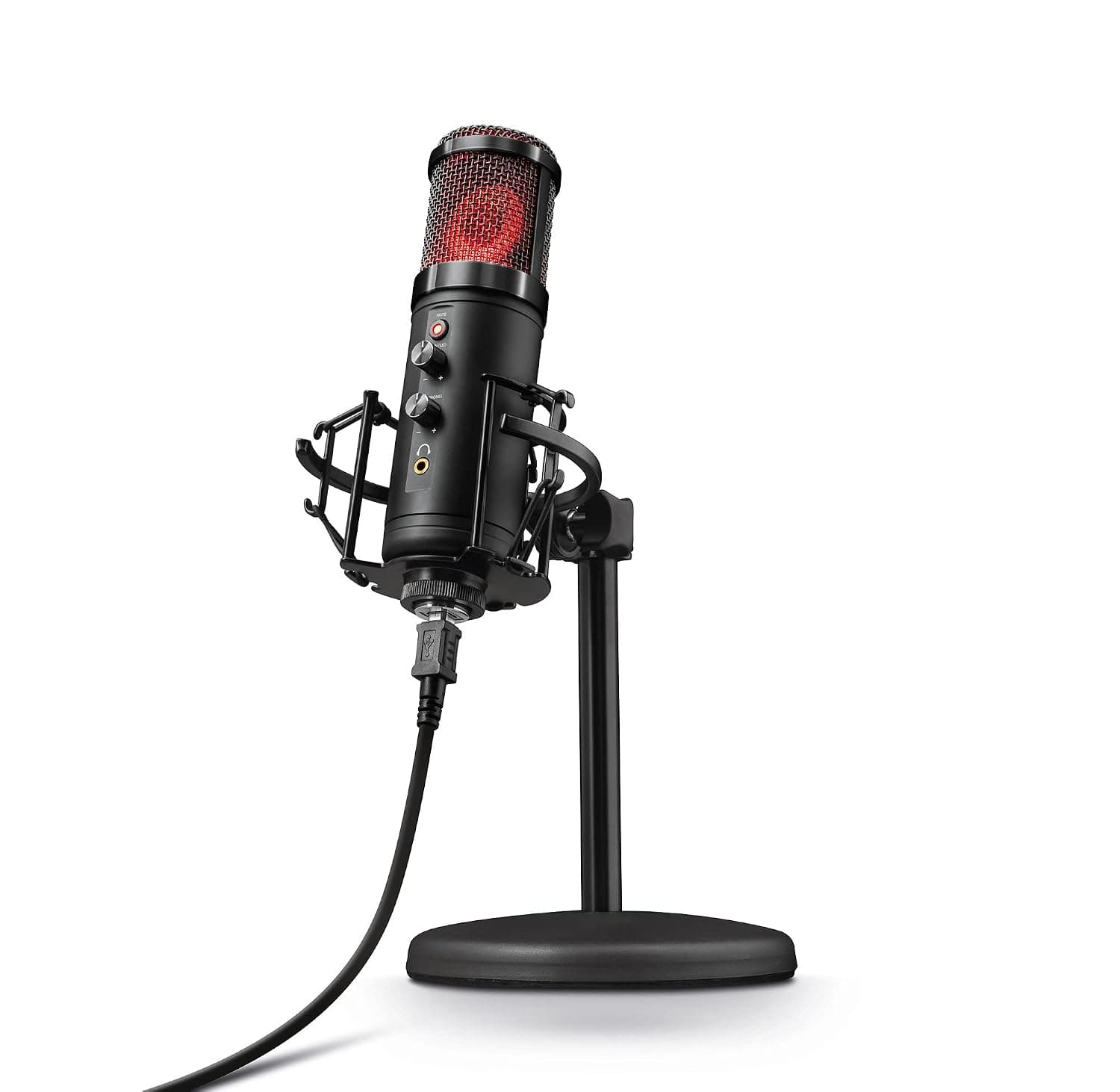 Trust Gaming GXT 256 Exxo USB Streaming Microphone for PC, Laptop and PS4 , Black