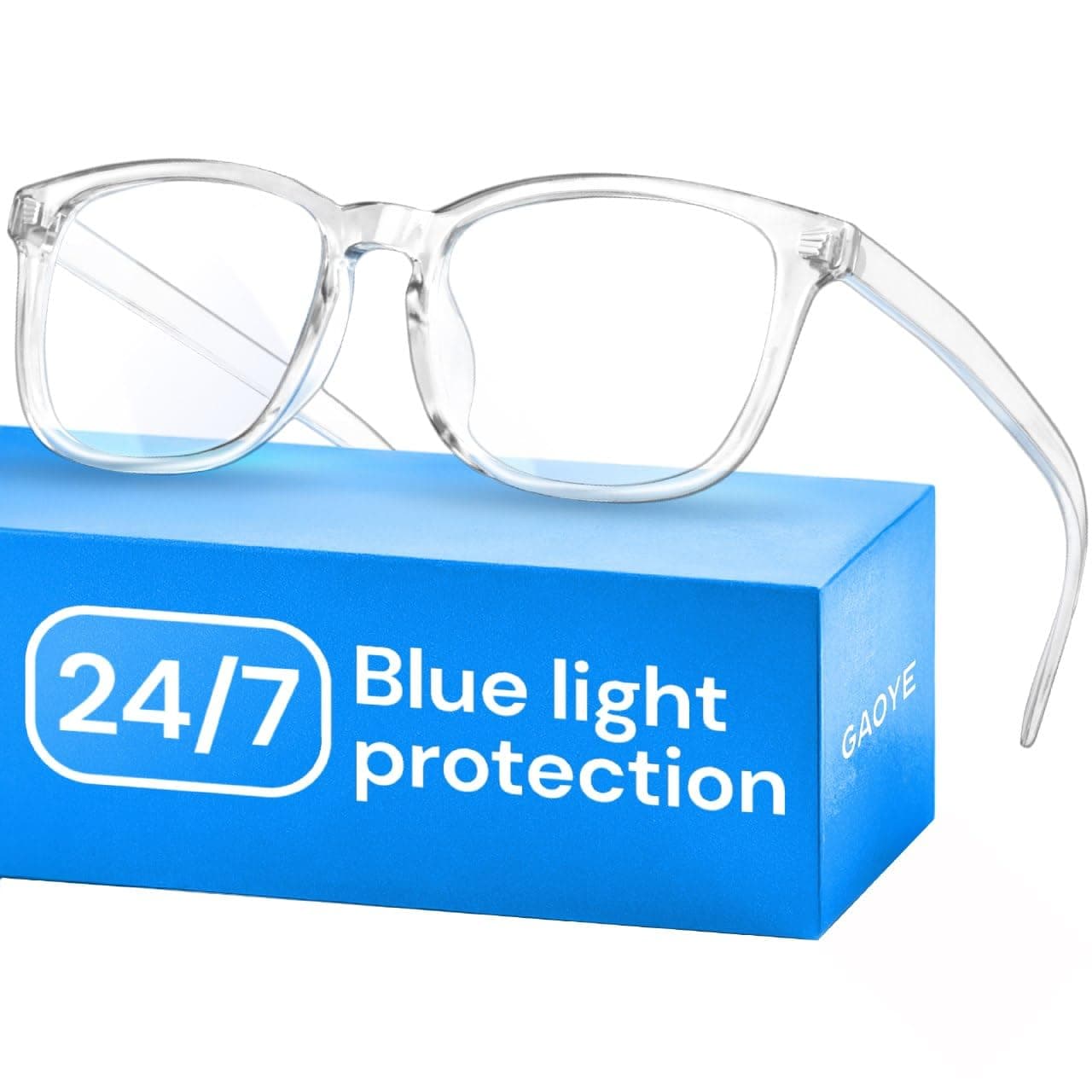 Gaoye Fashion Square Fake Eyeglasses, Eyewear Frames with Anti UV Ray Computer Gaming Glasses, Blue Light Blocking Glasses for Men