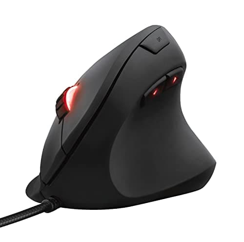 GXTrust Rexx Vertical Ergonomic Gaming Mouse, 250-10,000 DPI, Black