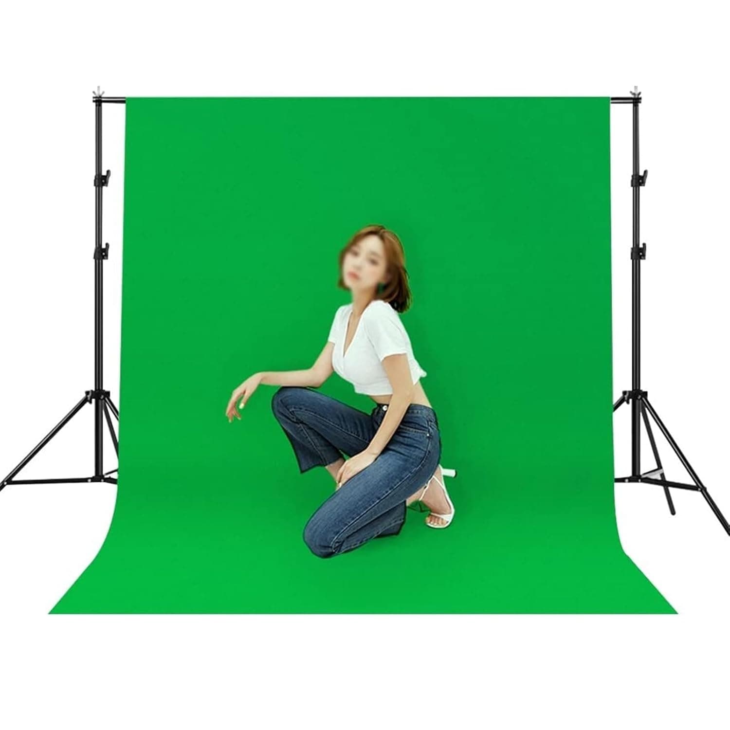 Portable Green Screen Backdrop With Stand, Photography Background Support System For Photo Studio Video Shooting, Live Streaming