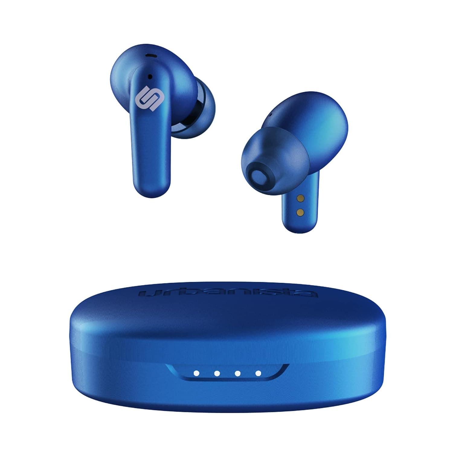 Urbanista Seoul Wireless Earbuds | 70ms Low Latency Gaming Earphones With Microphone | Dual-Mode Bluetooth | Fast Charge USB-C | 32 Hrs Playtime | Electric Blue