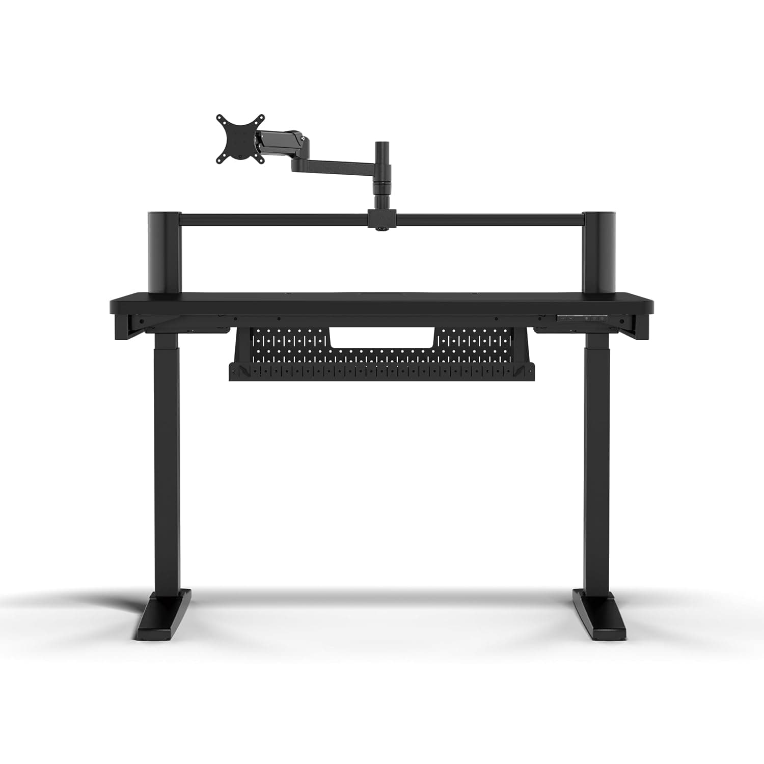 Corsair Platform:4 Elevate – 120cm x 76cm, Adjustable Height, Electric Standing Computer Home Office Gaming Desk, Memory Presets, Cable Management, USB Ports, Monitor Arm Included – Black