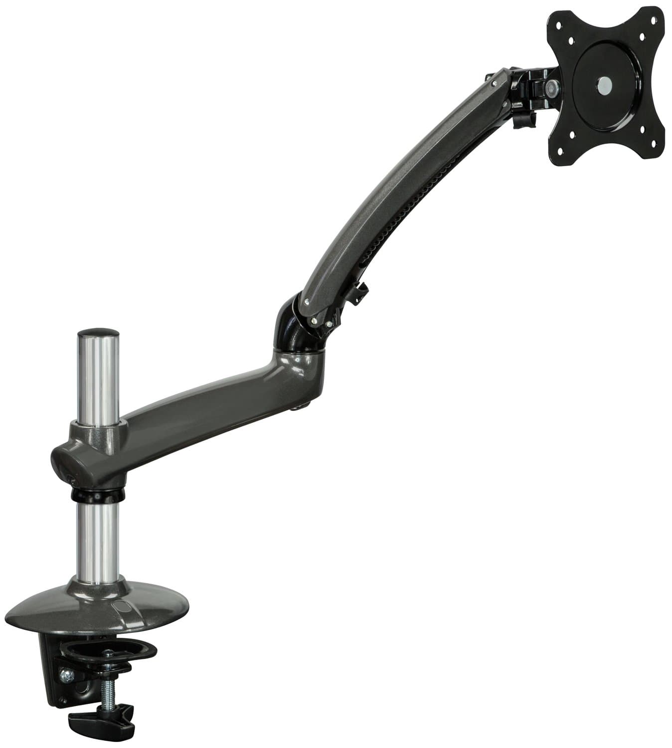 Mount-It! "Mount-it! Expandable Desk Mount Spring Arm Clamp Base Single Monitor, Dark Gr