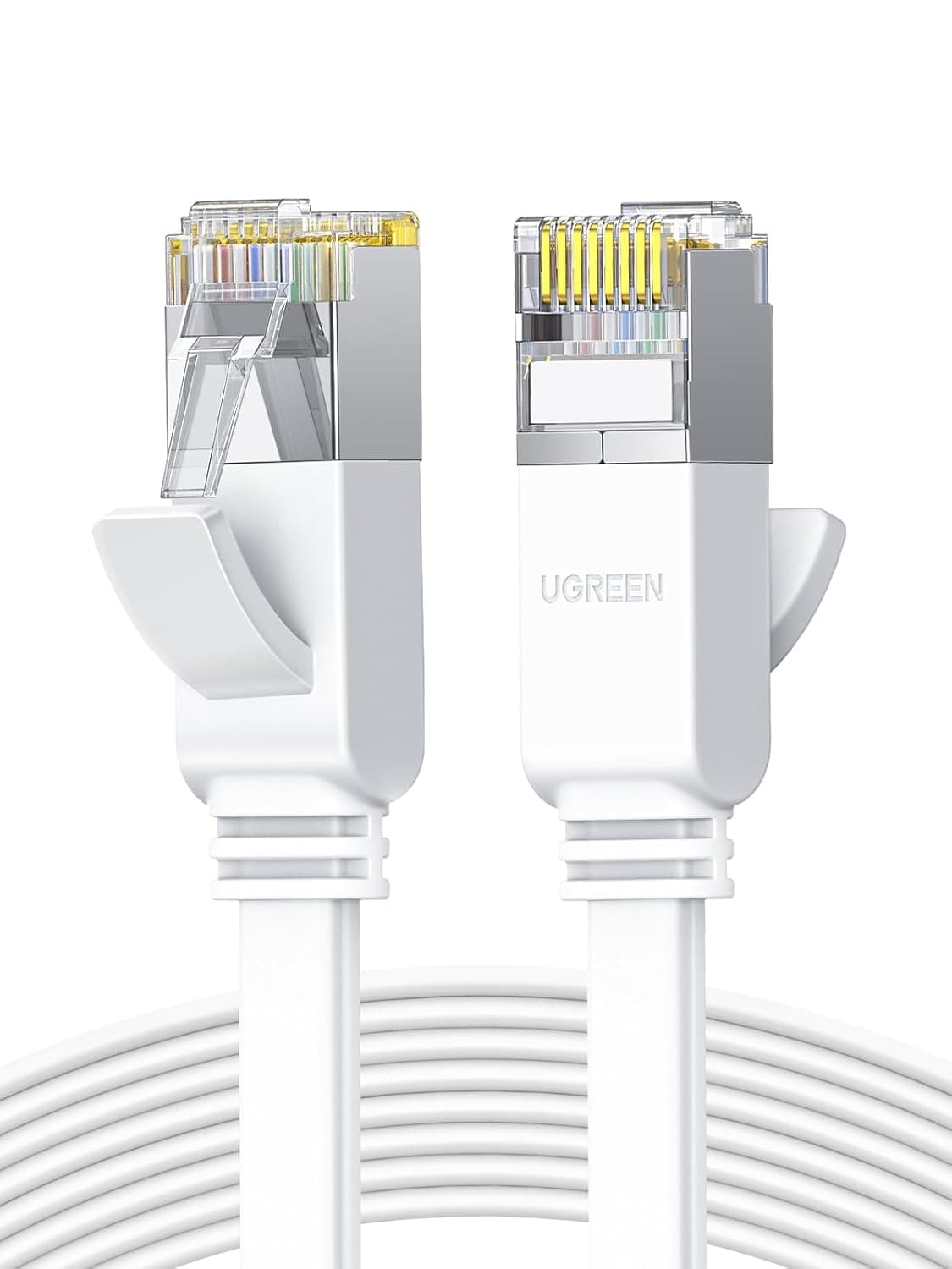 UGREEN Ethernet Cable 20M, Flat RJ45 LAN Gigabit Cat 6 Internet Cable | Pure Copper Core High-Speed 5000Mbps for 250Mhz/s Patch Cord Network Cable for Xbox PS5 PS4 Extender Router Modem
