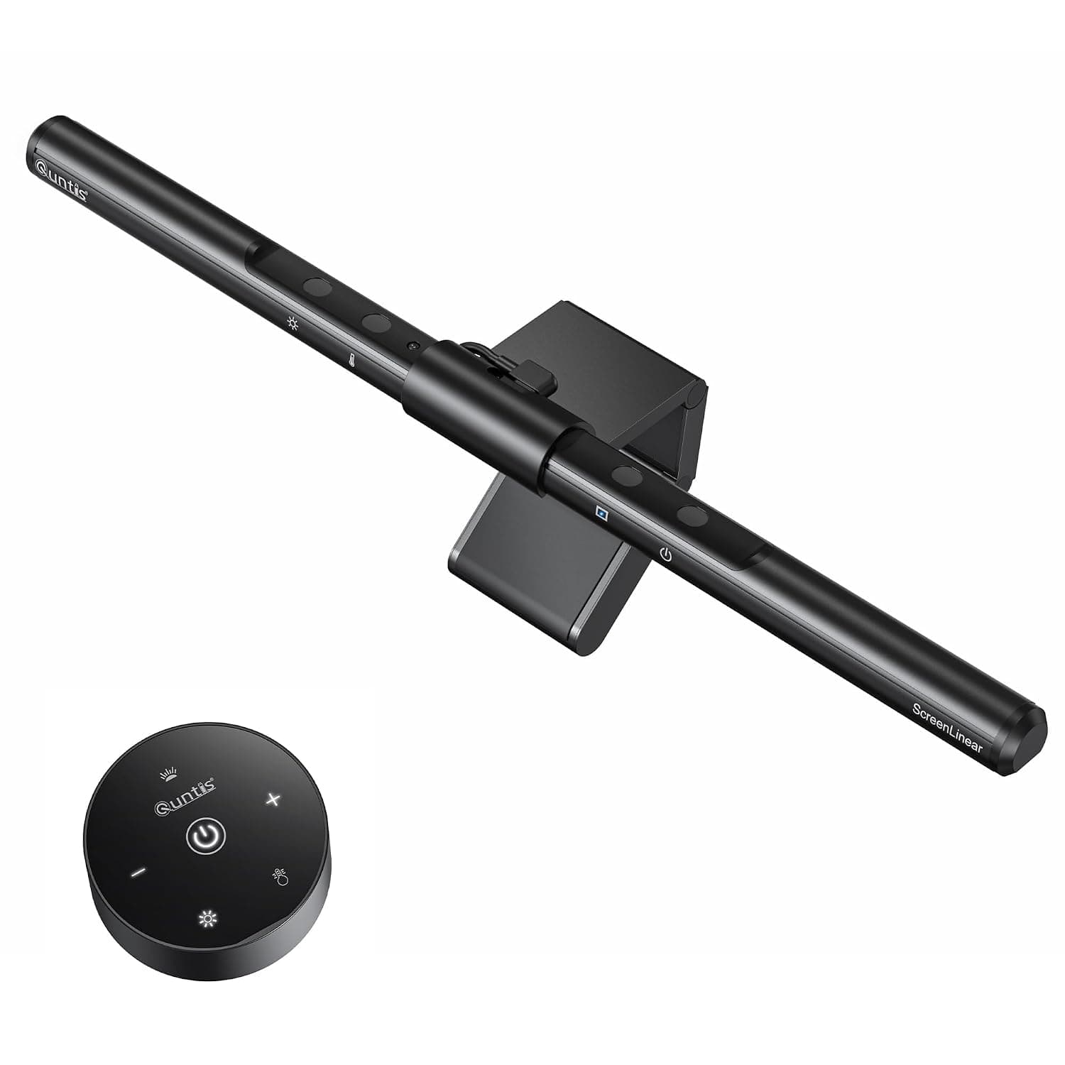 Quntis 40cm Wireless Monitor Light bar Remote &Touch Control 78LED 900Lux | 2H Timer Auto Stepless Dimming & Color Temperature, Ra≥98 Anti-Blue Light PC Curved Computer Screen Lamp, Fits Monitor 17-27"