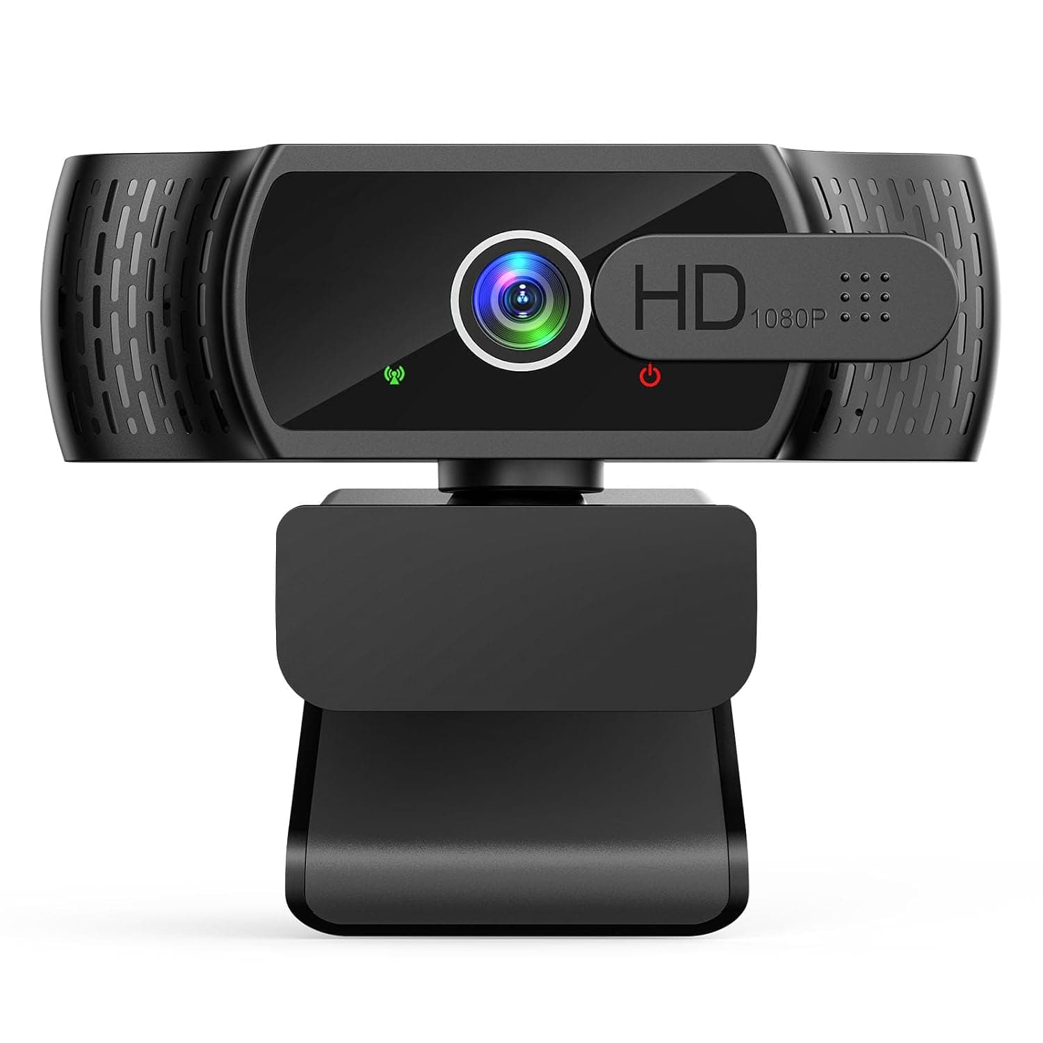 YIMONA FHD 1080P/30fps Webcam for PC/Laptop/Mac, 110° View Webcam with Mics, Privacy Cover, Auto Light Correction, Fixed Focus, Plug&Play USB Web Camera for Live Streaming, Video Calling, Conferences