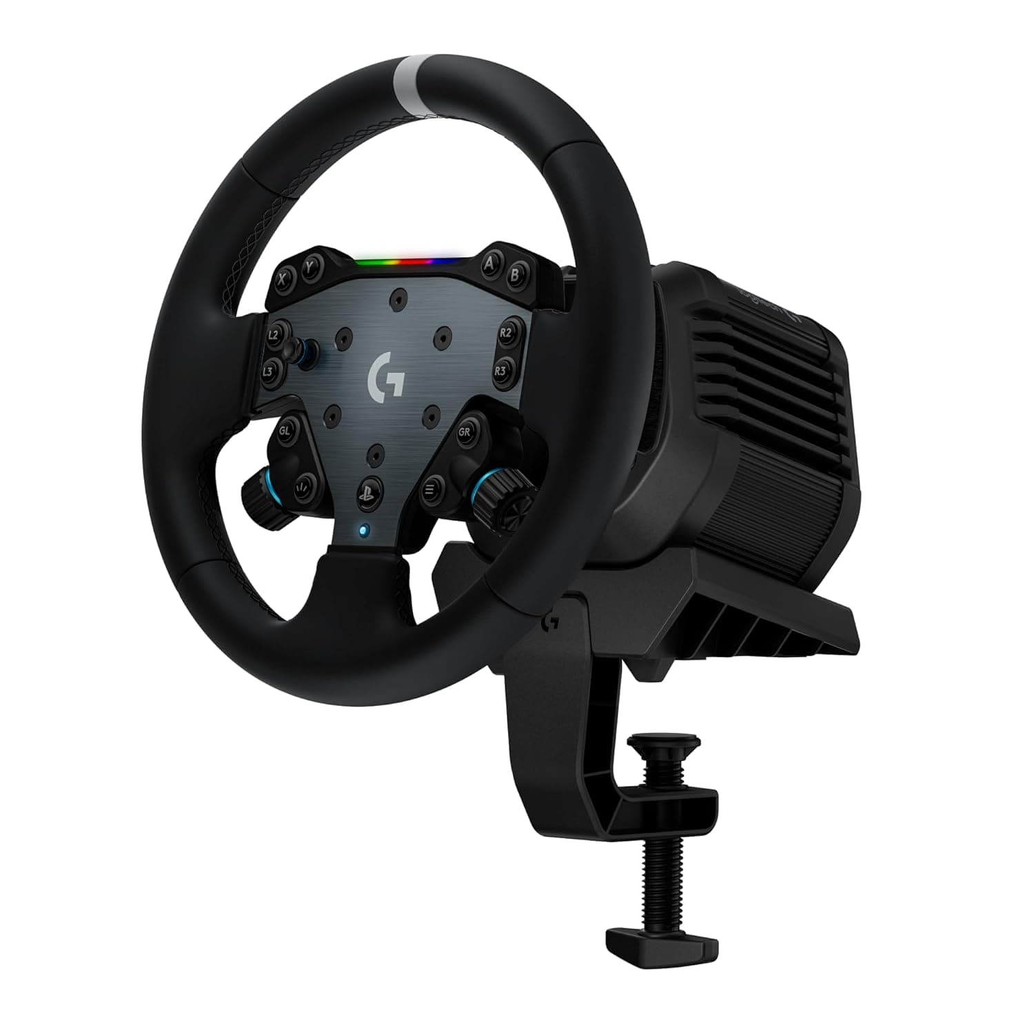 Logitech G RS50 System, 3-Piece Sim Racing Steering Wheel Setup | RS50 Wheel base with 8 Nm Direct Drive, RS Wheel Hub with 13 Buttons and RS Round Wheel 11–inch - For PS5/PS4/PC - Black