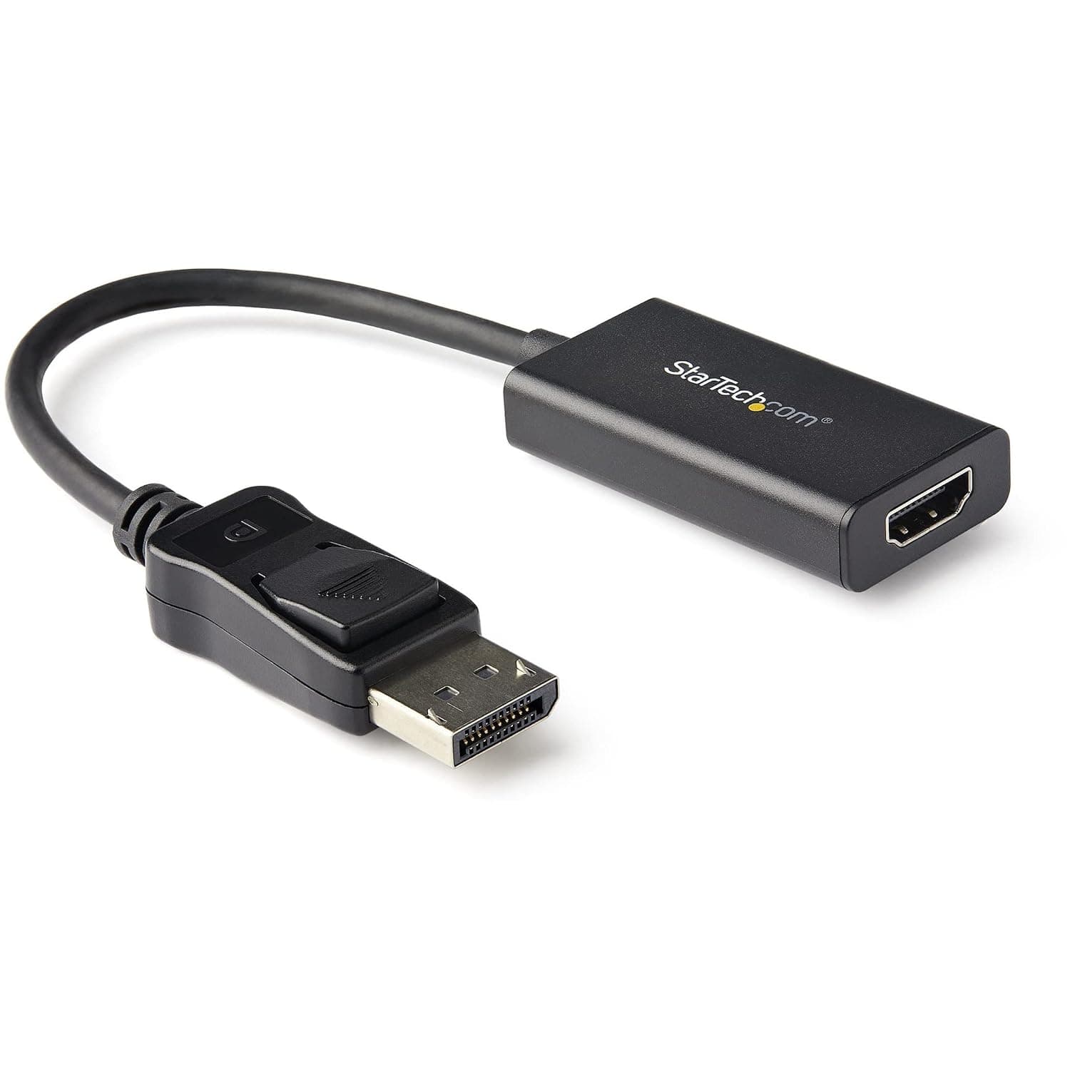 StarTech Active DP 1.4 to HDMI 2.0b Adapter, 4K 60Hz, HDR, DPCP | For Monitor, Display, TV, YCbCr 4:4:4 8-bit, 7.1ch Audio, HDCP 2.2, EMI Shielding, No Drivers, 18Gbps, Dongle, Latching DP
