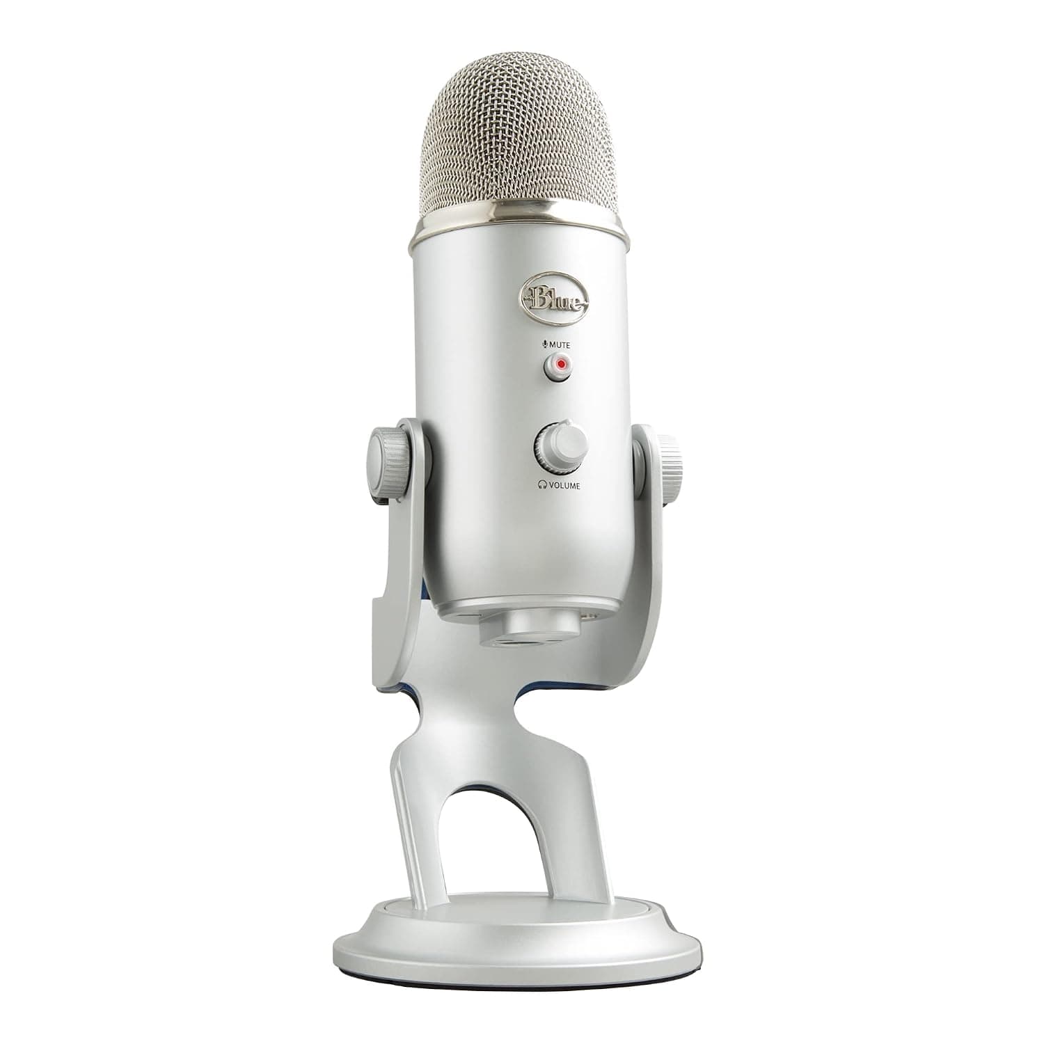 Logitech G Blue Yeti USB Microphone for Recording, Streaming, Gaming | Podcasting on PC and Mac, Condenser Mic for Laptop or Computer with Blue VO!CE Effects, Adjustable Stand - Silver