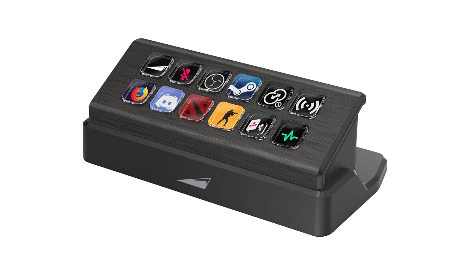 Mountain DisplayPad - Ergonomic Content Creation Controller, 12 LCD Display Keys, OBS & Twitch Integration