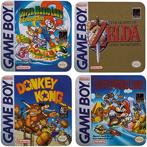 Out of the Blue KG Gameboy Classic Coaster Collection Nintendo Coasters 4-Piece Coaster Set Player Gift Retro 100 x 100 x 4 mm