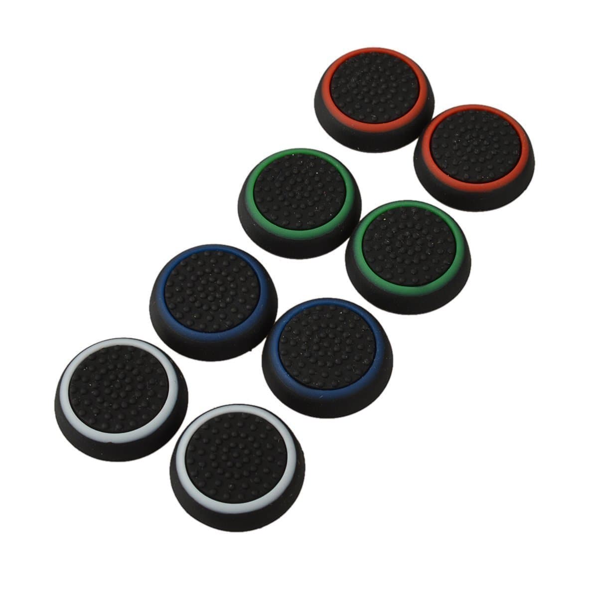 4 Pair / 8 Pcs Replacement Luminous Silicone Thumb Grip Stick Analog Joystick Grips Caps Cover for PS3 / PS4 / Xbox 360 / Xbox One Game Controllers Black