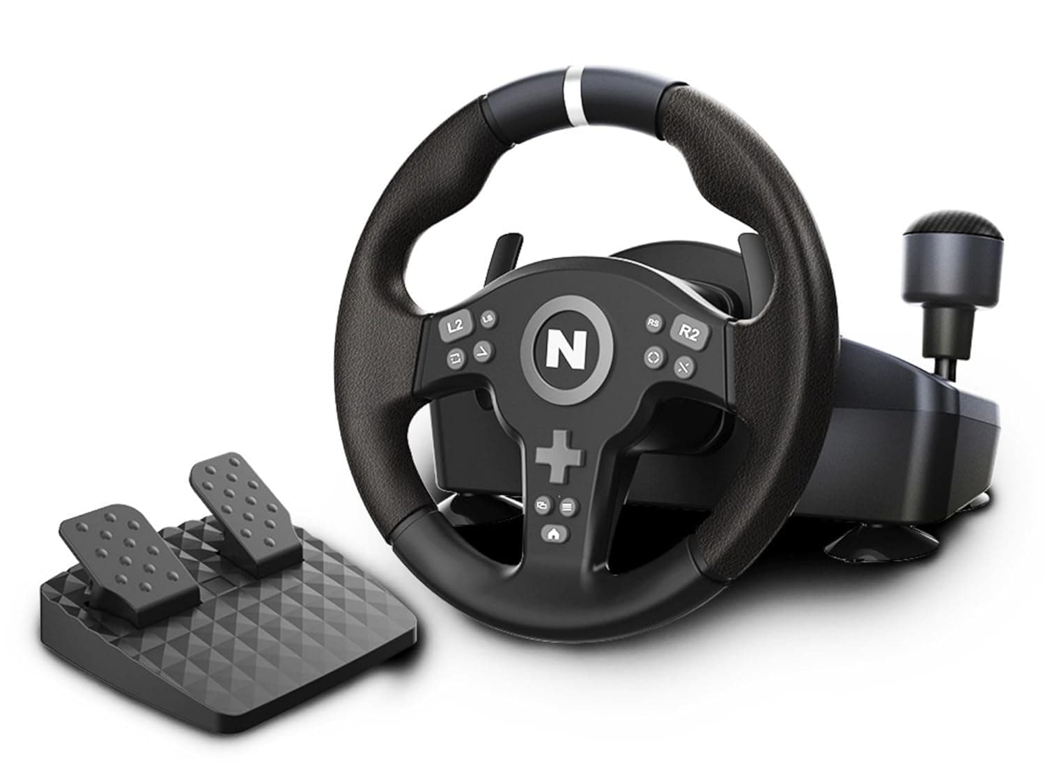 NiTHO Drive Pro V200 Racing Wheel with Pedals and Integrated Shifter, 270° Gaming Steering Wheel Compatible with PC, PS4, Switch 2, Switch, Xbox Series X|S & Xbox One, Driving Simulator with Vibration