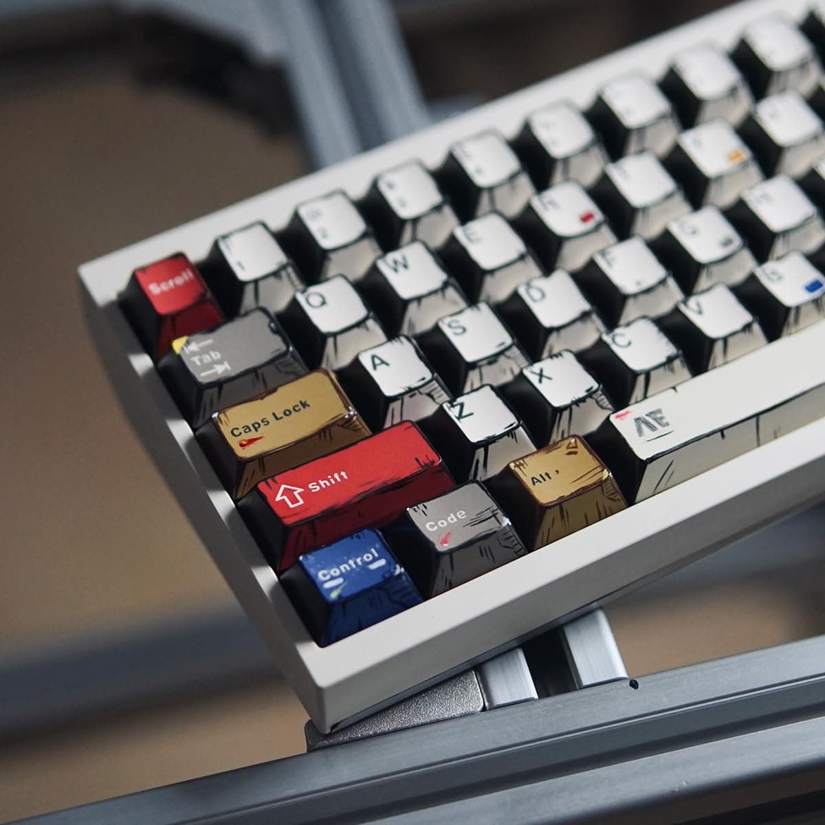 mintcaps PBT Keycaps - Retro Japanese Manga Theme Keycaps Set,141 Keys Cherry Profile Dye-Sub Custom Keycap for 60%, 65%,75%,100% Cherry MX Mechanical Keyboard