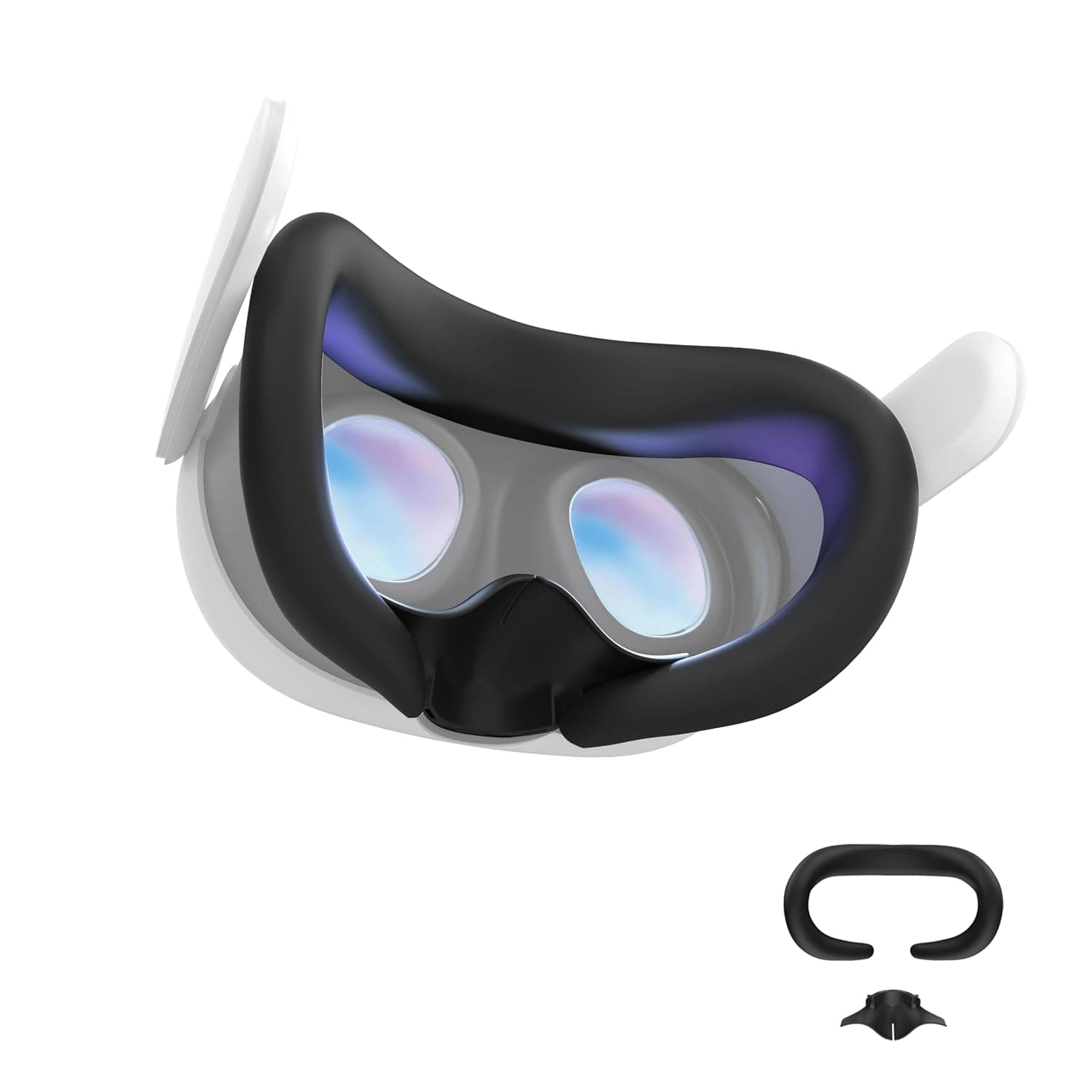 APEXINNO Silicone Face Cover with Nose Light Blocker for Meta Quest 3 Facial Interface, VR Face Pad, Nose Guard for Oculus Quest 3 Accessories, Sweatproof