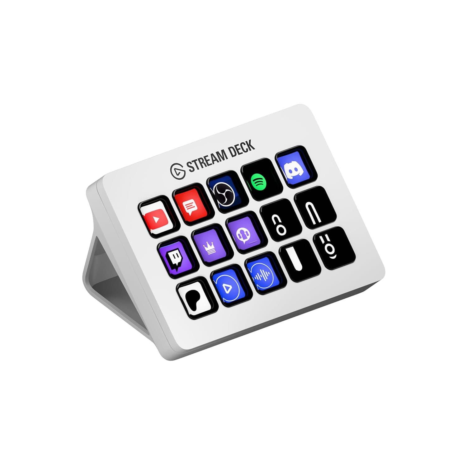 Elgato Stream Deck MK.2 White Studio Controller, 15 Keys | Trigger actions in OBS, Twitch, YouTube and more, Visual feedback, Hundreds of plugins, Works with Mac and PC