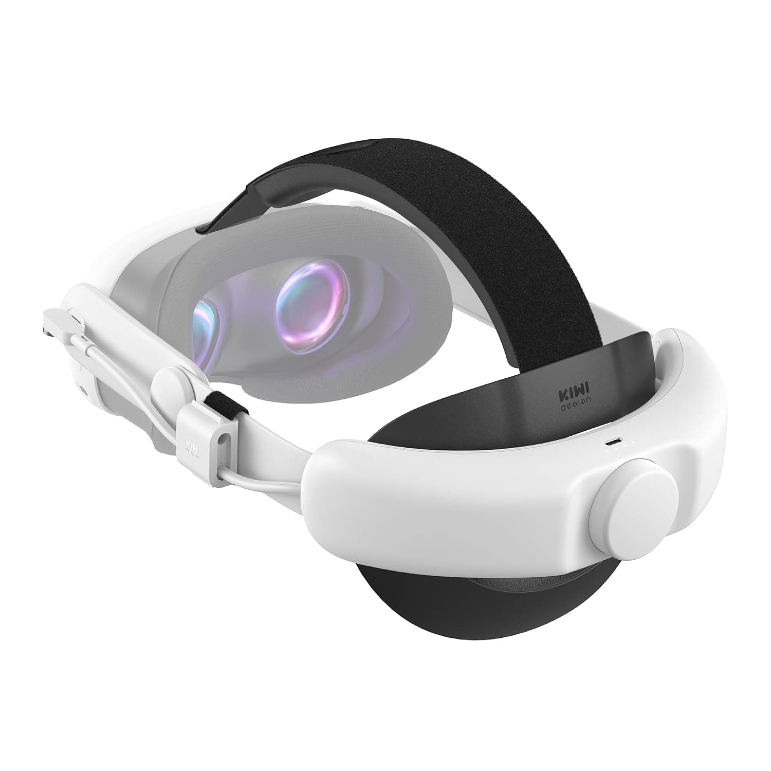 KIWI design SPC Battery Elite Strap Compatible with Meta Quest 3S/3 Accessories, Single Point Charging Design