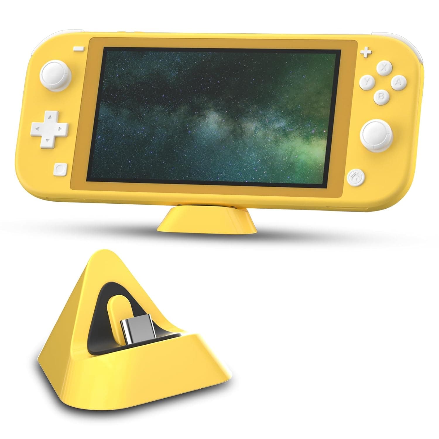 Charging Dock for Nintendo Switch Lite, Charger for Nintendo Switch Lite and Nintendo Switch - Yellow