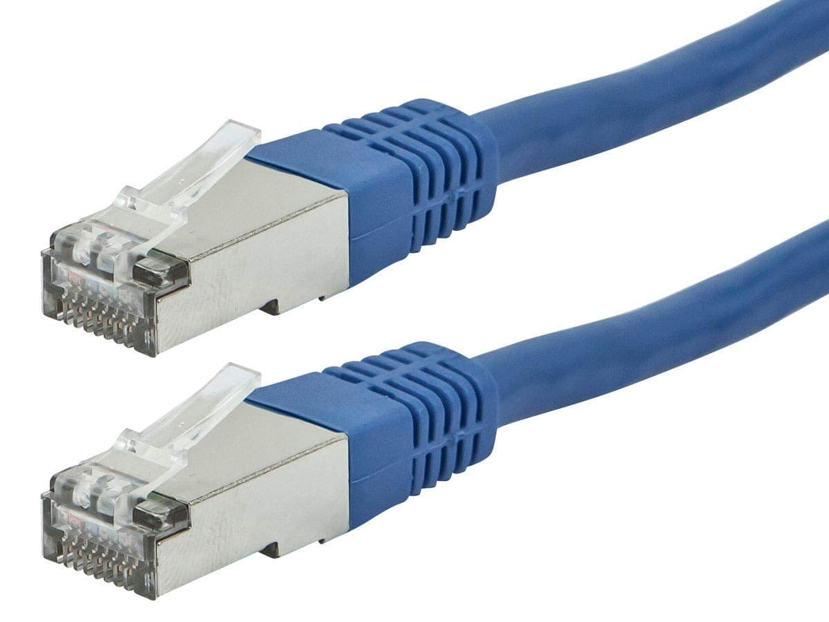 Monoprice Cat6A Ethernet Patch Cable - 25 feet - Blue | Zeroboot, RJ45, Stranded, 550Mhz, STP, Pure Bare Copper Wire, 10G, 26AWG - Entegrade Series