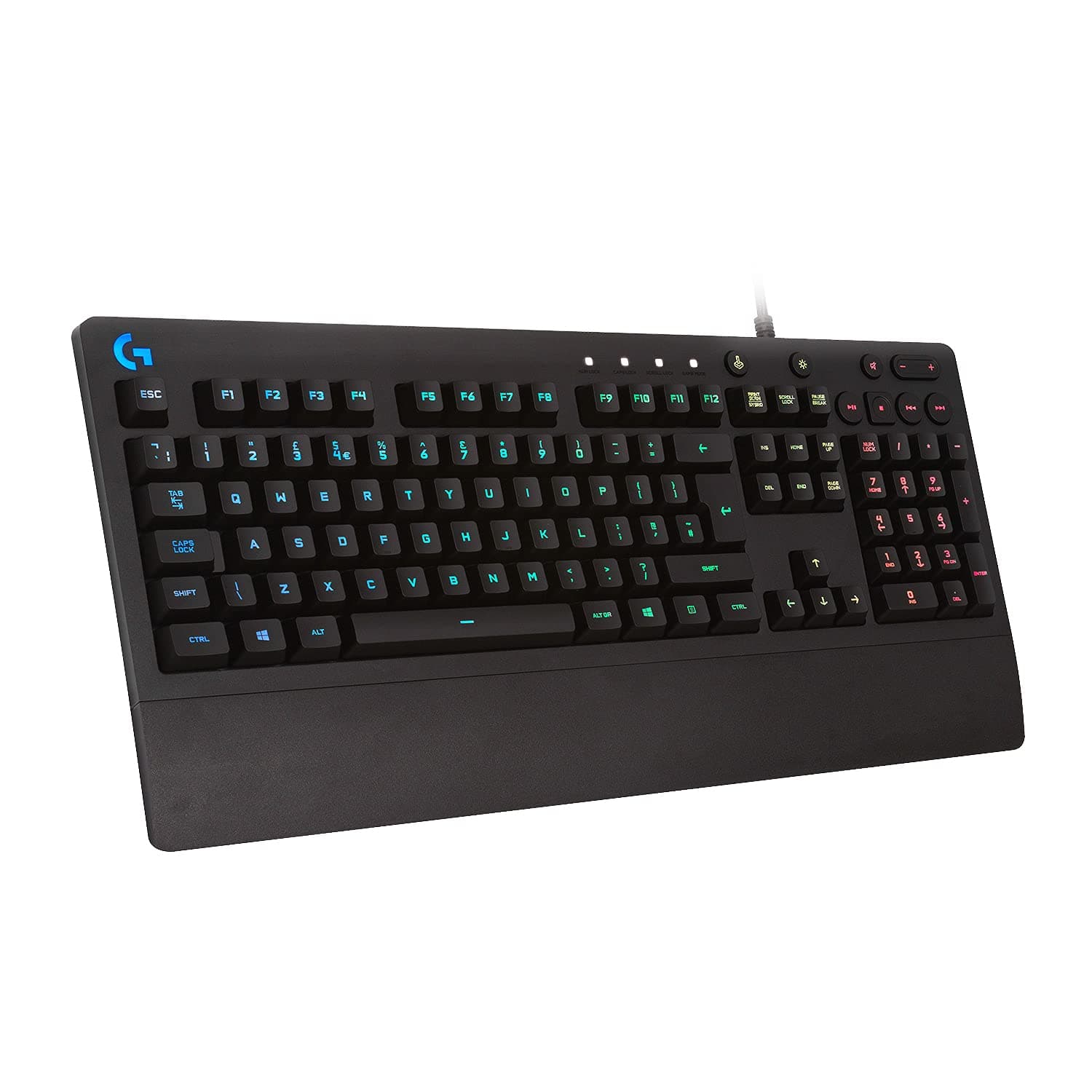 Logitech G G213 Prodigy Gaming Keyboard | LIGHTSYNC RGB Backlit Keys, Spill-Resistant, Customizable Keys, Dedicated Multi-Media Keys, QWERTY UK Layout - Black