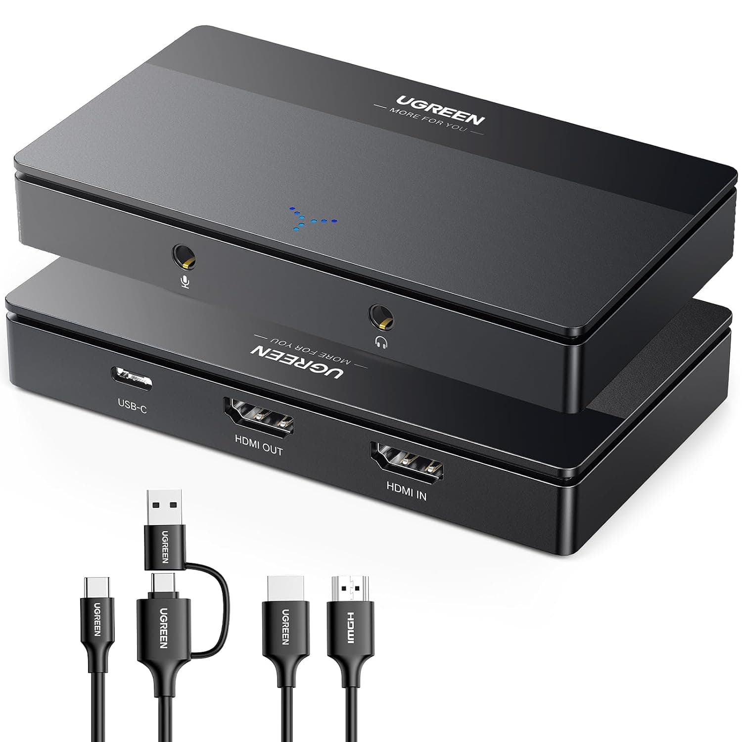 UGREEN Video Capture Card HDMI to USB C Streaming Device 1080P 60fps | Game Audio Record 4K Loop Passthrough Compatible with Switch PS5 PS4 Xbox TV Stick iPad DSLR Camera MacBook Laptop PC Quest 3