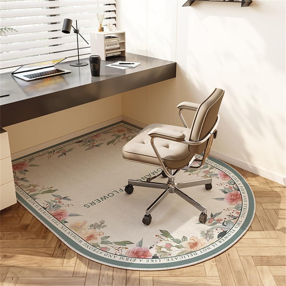 Vintage Office Chair Mat – Non-Slip Carpet & Hardwood Floor Protector Multi-Purpose Desk Mat for Gaming & Office 90x120cm Stylish Design for Ultimate Floor Protection