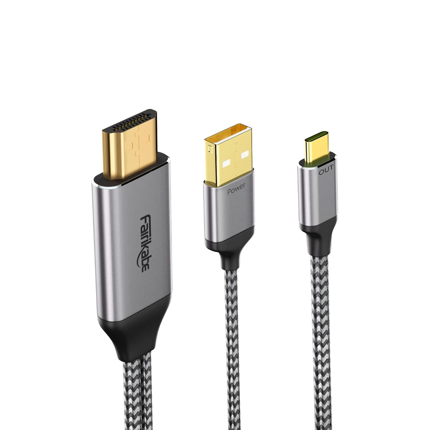 fairikabe HDMI to USB C Adapter Cable 4K60Hz 6.6FT, HDMI Source Out to USB Type C in Display Converter, HDMI 2.0 Compatible with Xreal Air, Nreal Air, Steam Deck Dock, PS5, Xbox, Portable Monitor