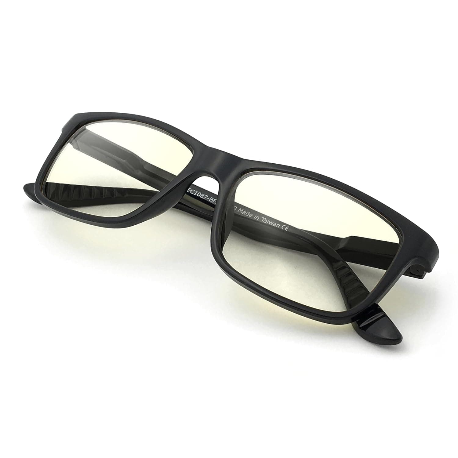 J+S Vision Blue Light Shield Computer Reading/Gaming Glasses - 0.0 Magnification - Anti blue light 100% UV protection Low color distortion classic matte black frame - Essential Gaming Gear