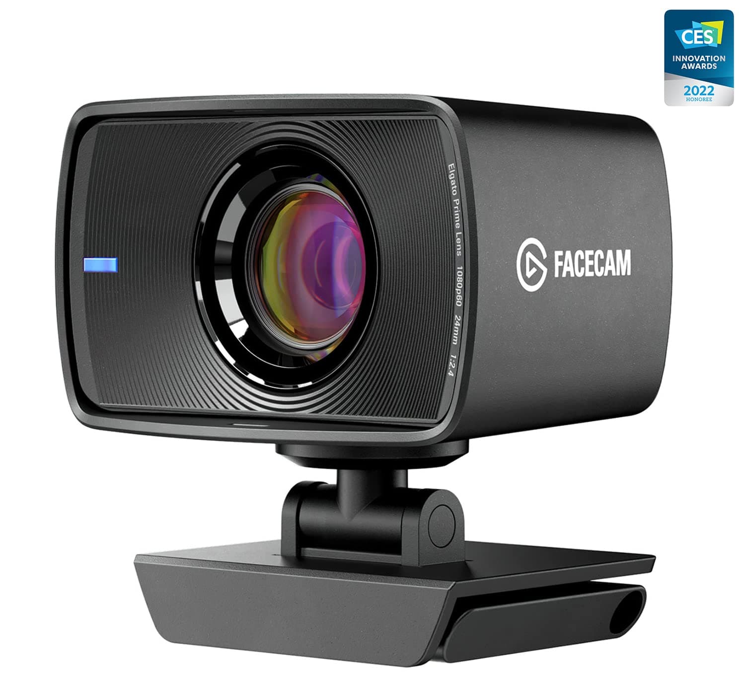 Elgato 10WAA9901 1080p60 Full HD Webcam, Sony Sensor, Fixed-Focus Glass Lens, Optimised for Indoor Lighting, Onboard Memory, Zoom, Microsoft Teams, PC/Mac, Black, Facecam