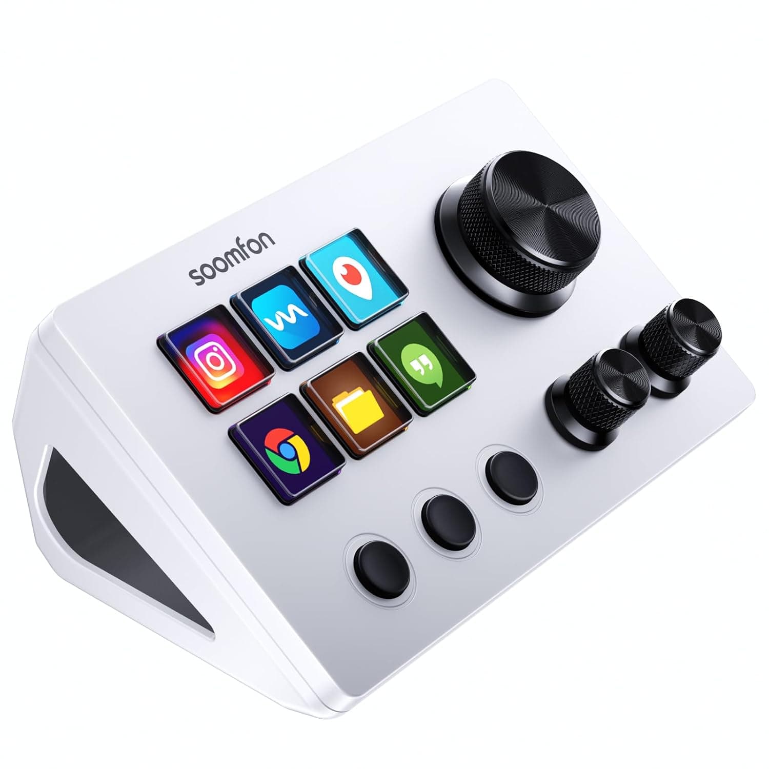 SOOMFON Stream Control Deck SE Stream Controller with 6 Macro Keys and Dashboard, Customizable LCD Buttons, Support Trigger Actions in OBS, Twitch, YouTube, Compatible with PC and Mac