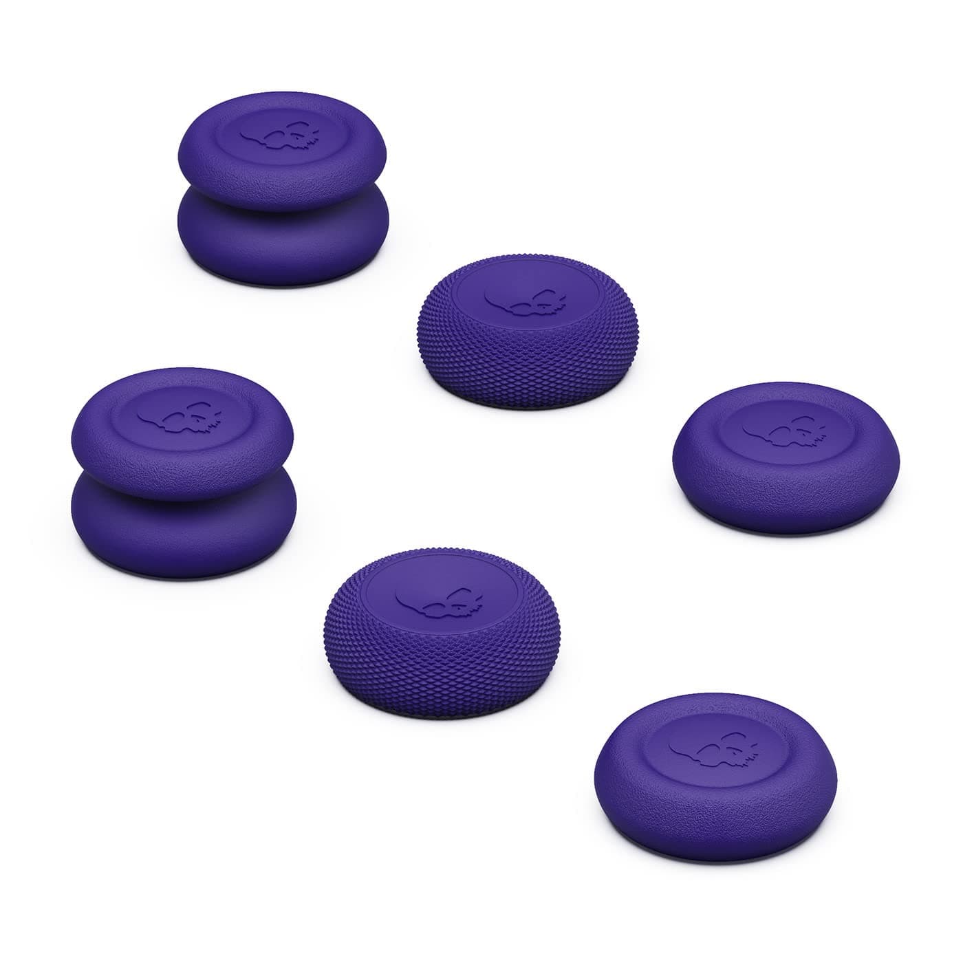 Skull & Co. Skin, CQC and FPS Thumb Grip Set Joystick Cap Analog Stick Cap for Steam Deck/Steam Deck OLED and ROG Ally/ROG Ally X - Galactic Purple, 3 Pairs(6pcs)