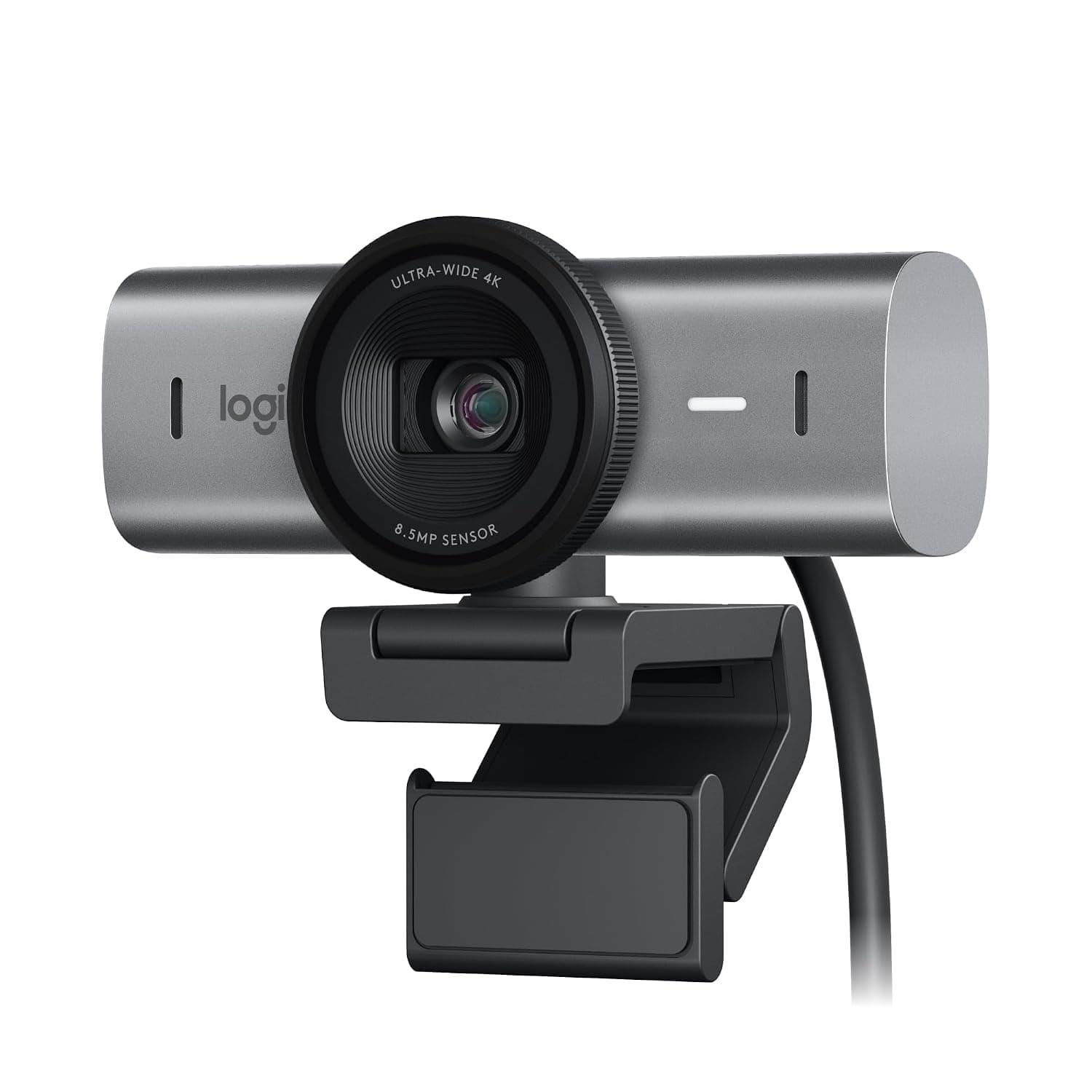 Logitech MX Brio Ultra HD 4K Collaboration and Streaming Webcam (Graphite) | 1080p 60 FPS, Dual Noise Reducing Mics, Show Mode, USB-C, Webcam Cover, Works with Microsoft Teams, Zoom, Google Meet