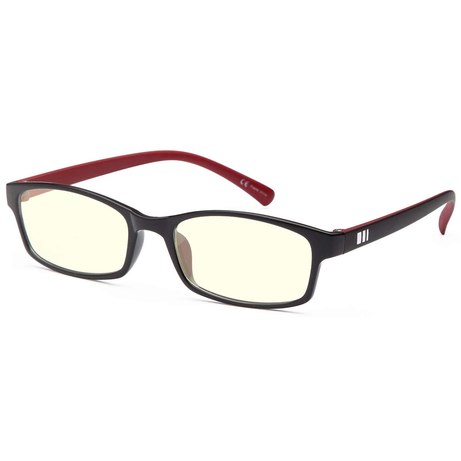 Gamma Ray Blue Light Blocking Reading Glasses - Amber Tint Lens Reduces Eye Strain UV Glare and Fatigue from Digital Screens - Men and Women Computer Readers - 1.00x Power Magnification Reader