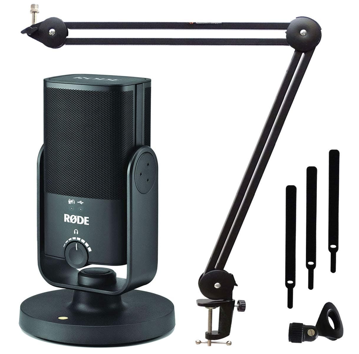 Rode NT-USB Mini USB Studio Condenser Microphone + Keepdrum Articulated Arm