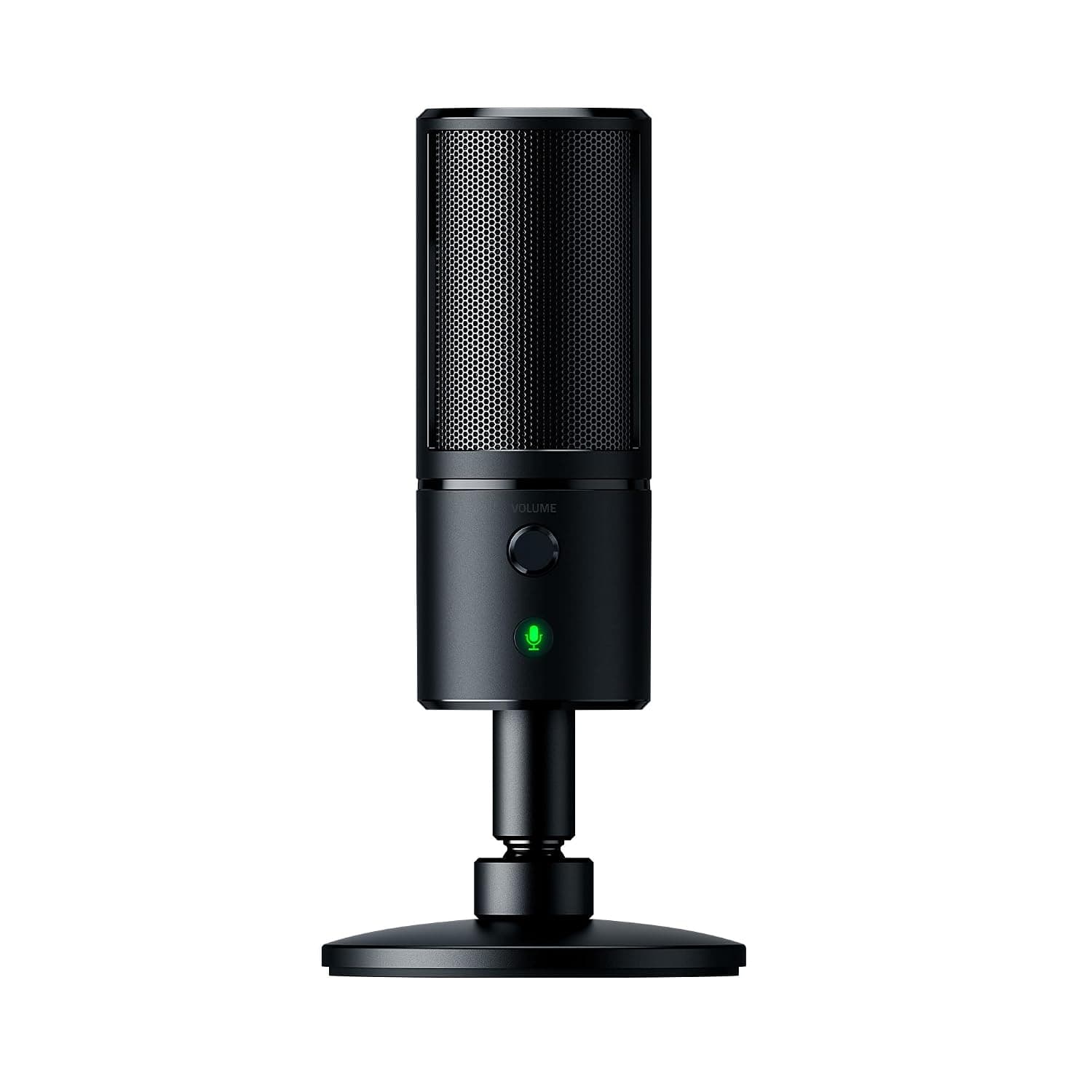 Razer Seiren X - Streaming USB Condenser Microphone (Compact with Damper, Supercardioid Recording Pattern, No Latency, Mute Button, Headphone Jack) Black