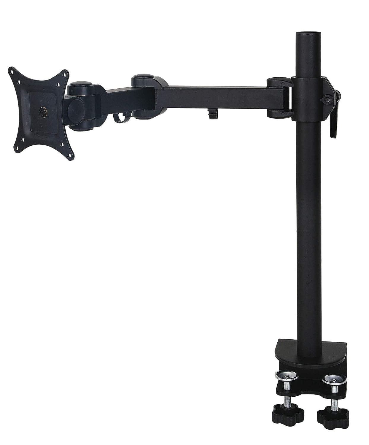Allcam MDM11A Single Monitor Arm Stand w/Desk Mount Clamp & Grommet, Heavy-duty for 19"-32" LCD up to 10Kg in Black
