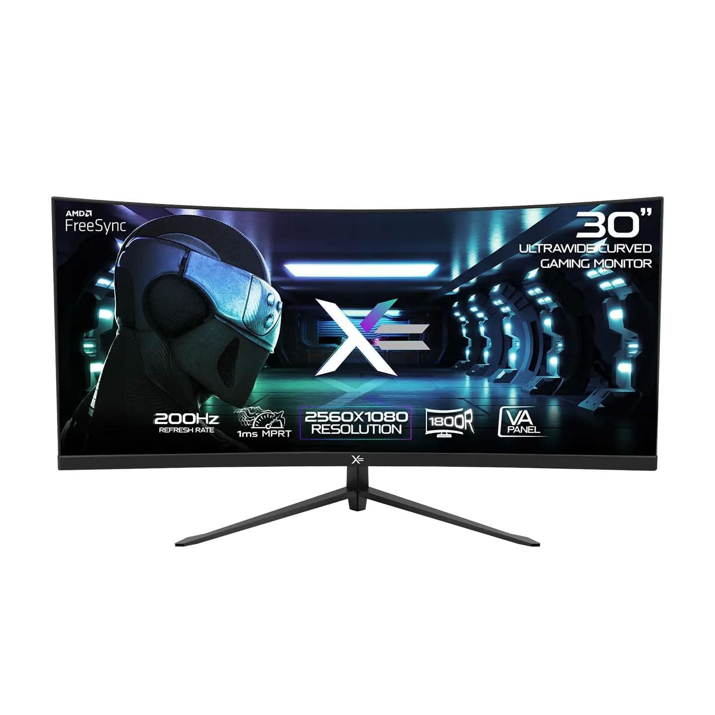ADMI X= Gaming Monitor (200Hz / 1080p / 1ms, BLACK/CURVED, 30 Inch VA Ultrawide)