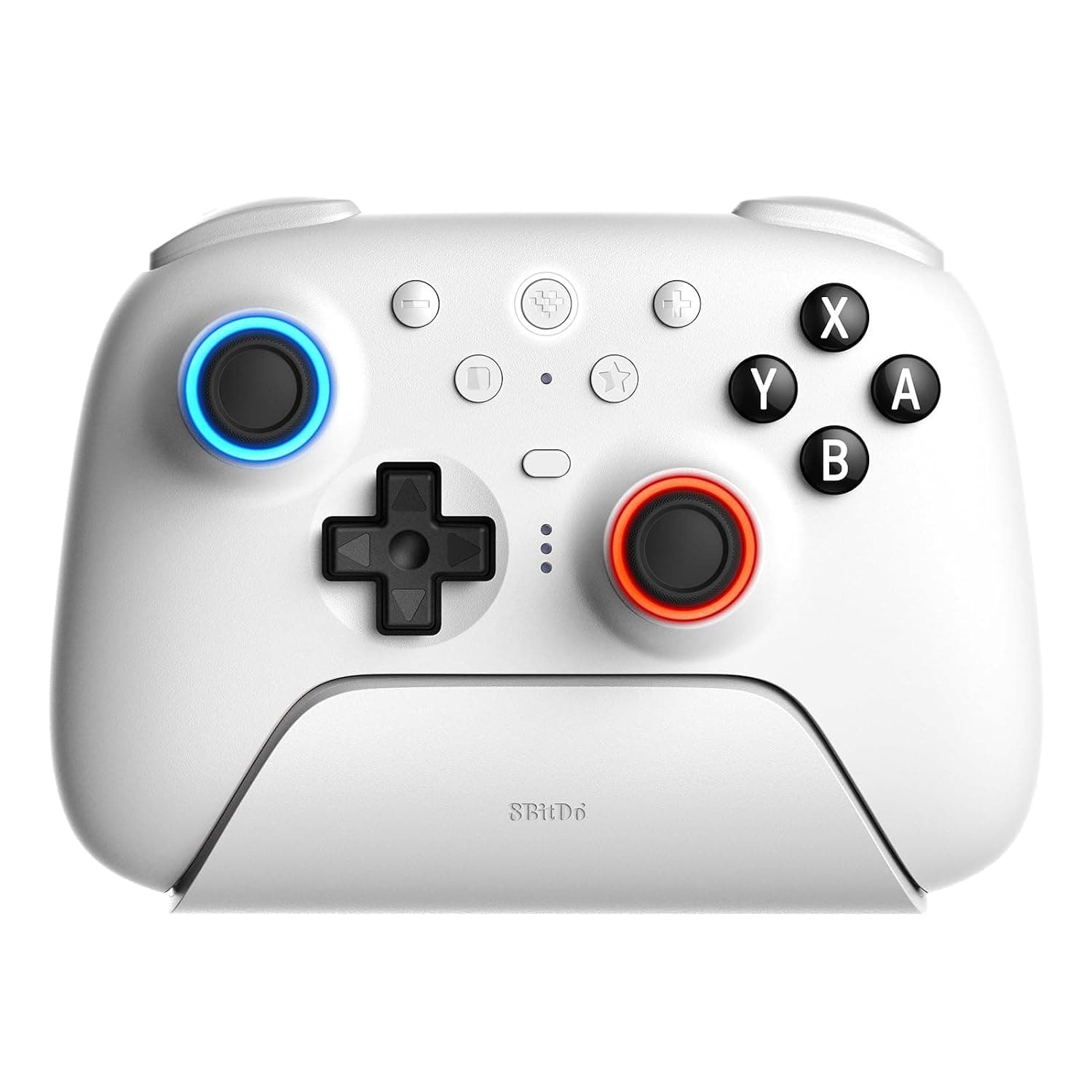 8Bitdo Ultimate 2 Bluetooth Controller for Switch, Switch 2 & Windows PC, Switch Pro Controller with TMR Joysticks, Switchable Hall Effect/Tactile Triggers, Vibration and Motion Control, RGB, White | TMR Joysticks, Switchable Hall Effect/Tactile Triggers, Charging Dock, Vibration and Motion Control, 2 Pro-level back buttons