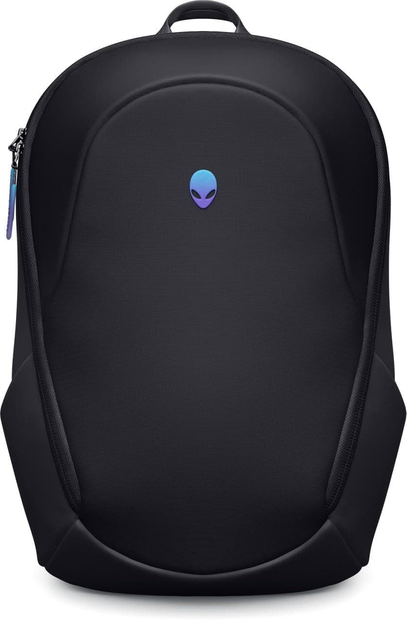 Alienware 18in Gaming Laptop Backpack AW7825P, 28L, Weather Resistant | Cross-linked Polyethylene (XPE) Foam, 100% Recycled Material, RFID, Iridescent Reflective Logo, Black