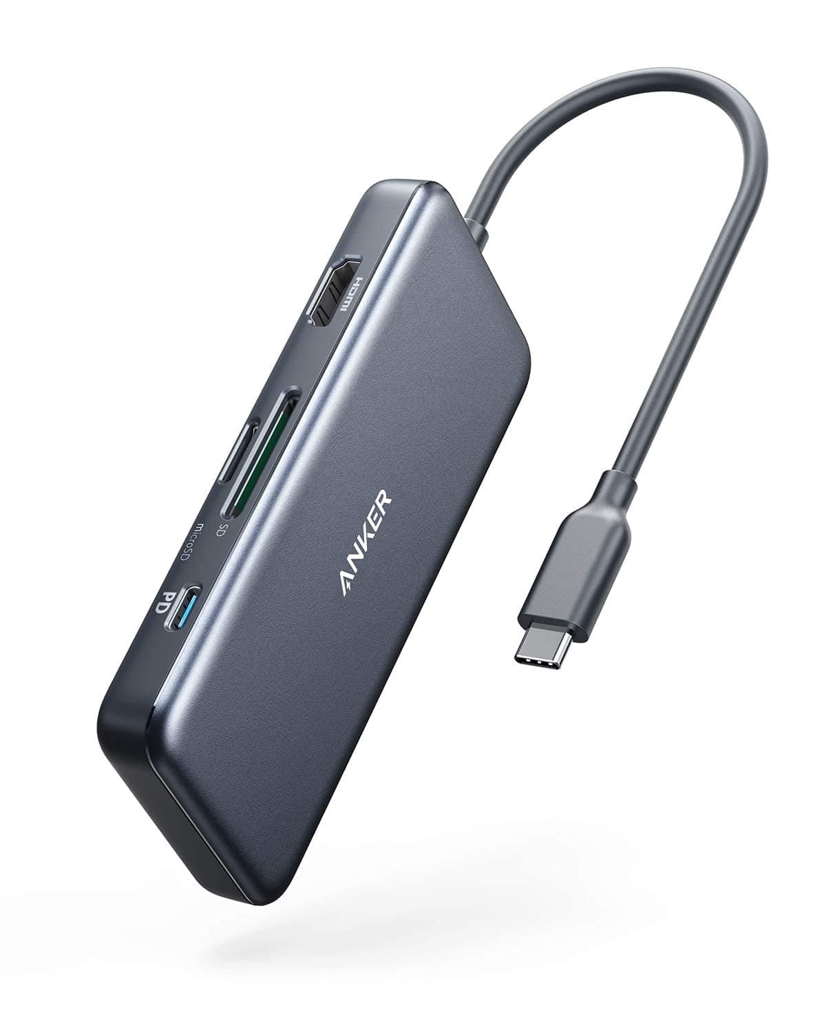 Anker USB C Hub, 7-in-1 Multi-Port USBC Hub, 4K HDMI USB-C Adapter | USB-C and 2 USB-A 5Gbps Ports, 85W Max PD, SD/TF, for MacBook Air, MacBook Pro, XPS and More (Charger Not Included)